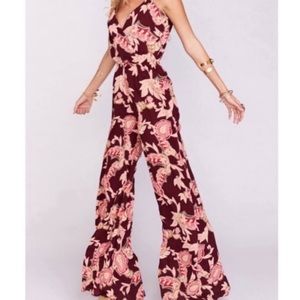 Show Me Your Mumu burgundy paisley jumpsuit